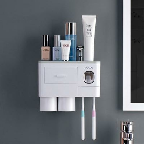 3 Color Bathroom Accessories Toothbrush Holder Automatic Toothpaste