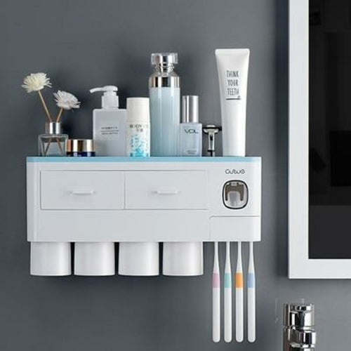 3 Color Bathroom Accessories Toothbrush Holder Automatic Toothpaste